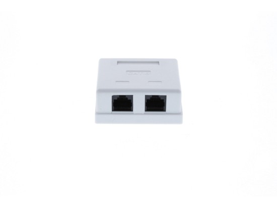 Picture of Surface Mount Box with CAT5e 110 Punch Down Terminals -Dual  RJ45 - 8 Conductor