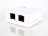 Picture of Surface Mount Box with CAT5e 110 Punch Down Terminals -Dual  RJ45 - 8 Conductor