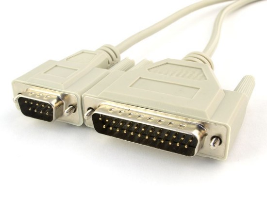 Picture of 3 FT AT Modem Cable - DB9 Male to DB25 Male