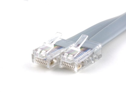 Picture of RJ45 8 Conductor Straight Wired Modular Telephone Cable - 7 FT