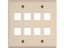 Picture of 8 Port Keystone Faceplate - Dual Gang - Ivory