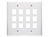 Picture of 12 Port Keystone Faceplate - Dual Gang - White