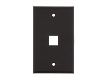 Picture of 1 Port Keystone Faceplate - Single Gang - Black
