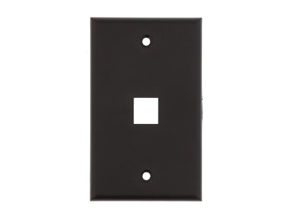 Picture of 1 Port Keystone Faceplate - Single Gang - Black