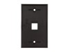 Picture of 1 Port Keystone Faceplate - Single Gang - Black