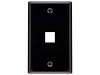 Picture of 1 Port Keystone Faceplate - Single Gang - Black