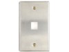 Picture of 1 Port Stainless Steel Keystone Faceplate