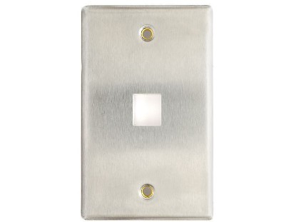 Picture of 1 Port Stainless Steel Keystone Faceplate