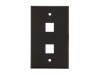 Picture of 2 Port Keystone Faceplate - Single Gang - Black