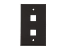 Picture of 2 Port Keystone Faceplate - Single Gang - Black