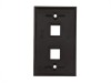 Picture of 2 Port Keystone Faceplate - Single Gang - Black