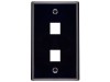 Picture of 2 Port Keystone Faceplate - Single Gang - Black