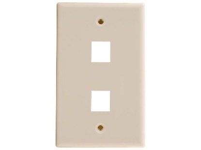 Picture of 2 Port Keystone Faceplate - Single Gang - Ivory