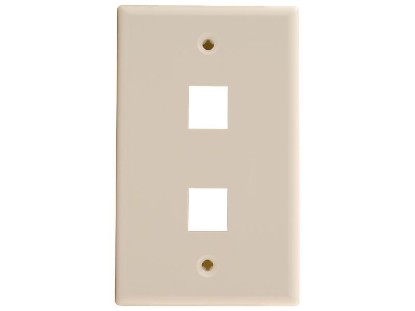 Picture of 2 Port Keystone Faceplate - Single Gang - Ivory