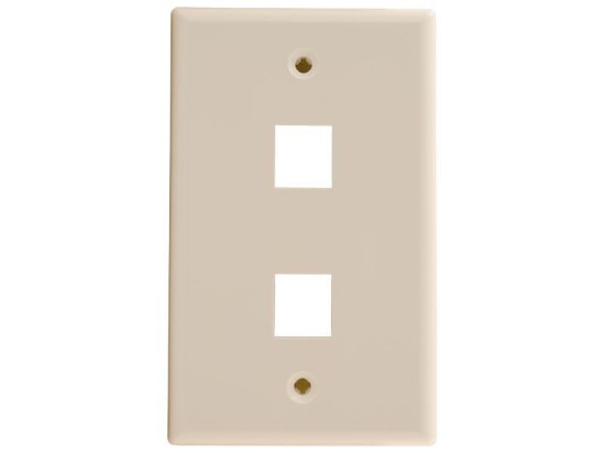 Picture of 2 Port Keystone Faceplate - Single Gang - Ivory