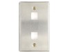 Picture of 2 Port Stainless Steel Keystone Faceplate