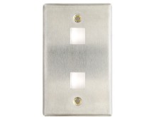 Picture of 2 Port Stainless Steel Keystone Faceplate