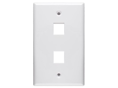 Picture of 2 Port Keystone Faceplate - Single Gang - White
