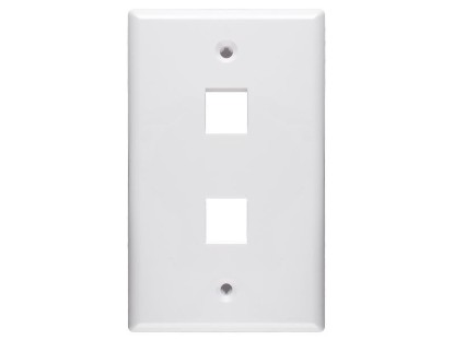 Picture of 2 Port Keystone Faceplate - Single Gang - White