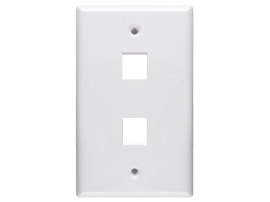 Picture of 2 Port Keystone Faceplate - Single Gang - White