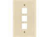 Picture of 3 Port Keystone Faceplate - Single Gang - Almond