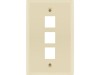 Picture of 3 Port Keystone Faceplate - Single Gang - Almond