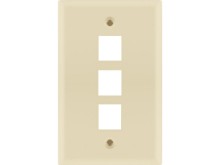Picture of 3 Port Keystone Faceplate - Single Gang - Almond
