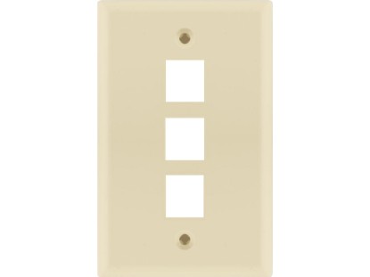 Picture of 3 Port Keystone Faceplate - Single Gang - Almond