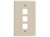 Picture of 3 Port Keystone Faceplate - Single Gang - Ivory