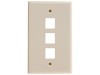 Picture of 3 Port Keystone Faceplate - Single Gang - Ivory