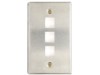 Picture of 3 Port Stainless Steel Keystone Faceplate