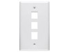 Picture of 3 Port Keystone Faceplate - Single Gang - White