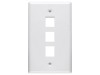 Picture of 3 Port Keystone Faceplate - Single Gang - White