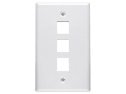 Picture of 3 Port Keystone Faceplate - Single Gang - White