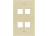 Picture of 4 Port Keystone Faceplate - Single Gang - Almond