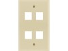 Picture of 4 Port Keystone Faceplate - Single Gang - Almond