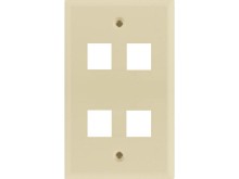 Picture of 4 Port Keystone Faceplate - Single Gang - Almond