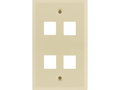 Picture of 4 Port Keystone Faceplate - Single Gang - Almond