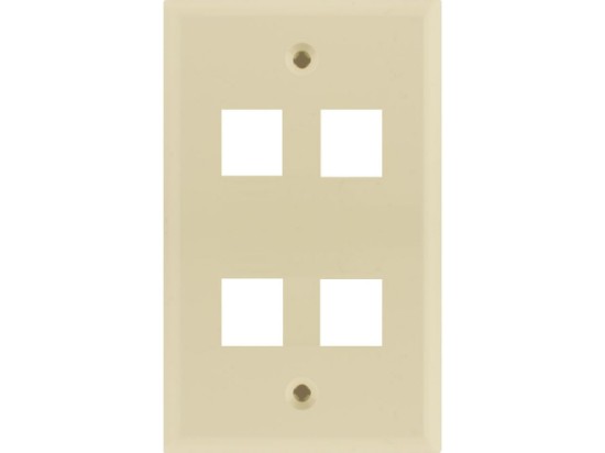 Picture of 4 Port Keystone Faceplate - Single Gang - Almond