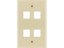 Picture of 4 Port Keystone Faceplate - Single Gang - Almond