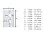 Picture of 4 Port Keystone Faceplate - Single Gang - Almond