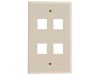 Picture of 4 Port Keystone Faceplate - Single Gang - Ivory