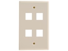 Picture of 4 Port Keystone Faceplate - Single Gang - Ivory