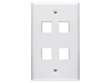 Picture of 4 Port Keystone Faceplate - Single Gang - White