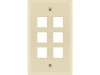 Picture of 6 Port Keystone Faceplate - Single Gang - Almond