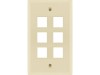 Picture of 6 Port Keystone Faceplate - Single Gang - Almond