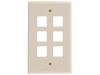 Picture of 6 Port Keystone Faceplate - Single Gang - Ivory