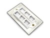 Picture of 6 Port Stainless Steel Keystone Faceplate