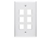 Picture of 6 Port Keystone Faceplate - Single Gang - White