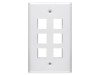 Picture of 6 Port Keystone Faceplate - Single Gang - White